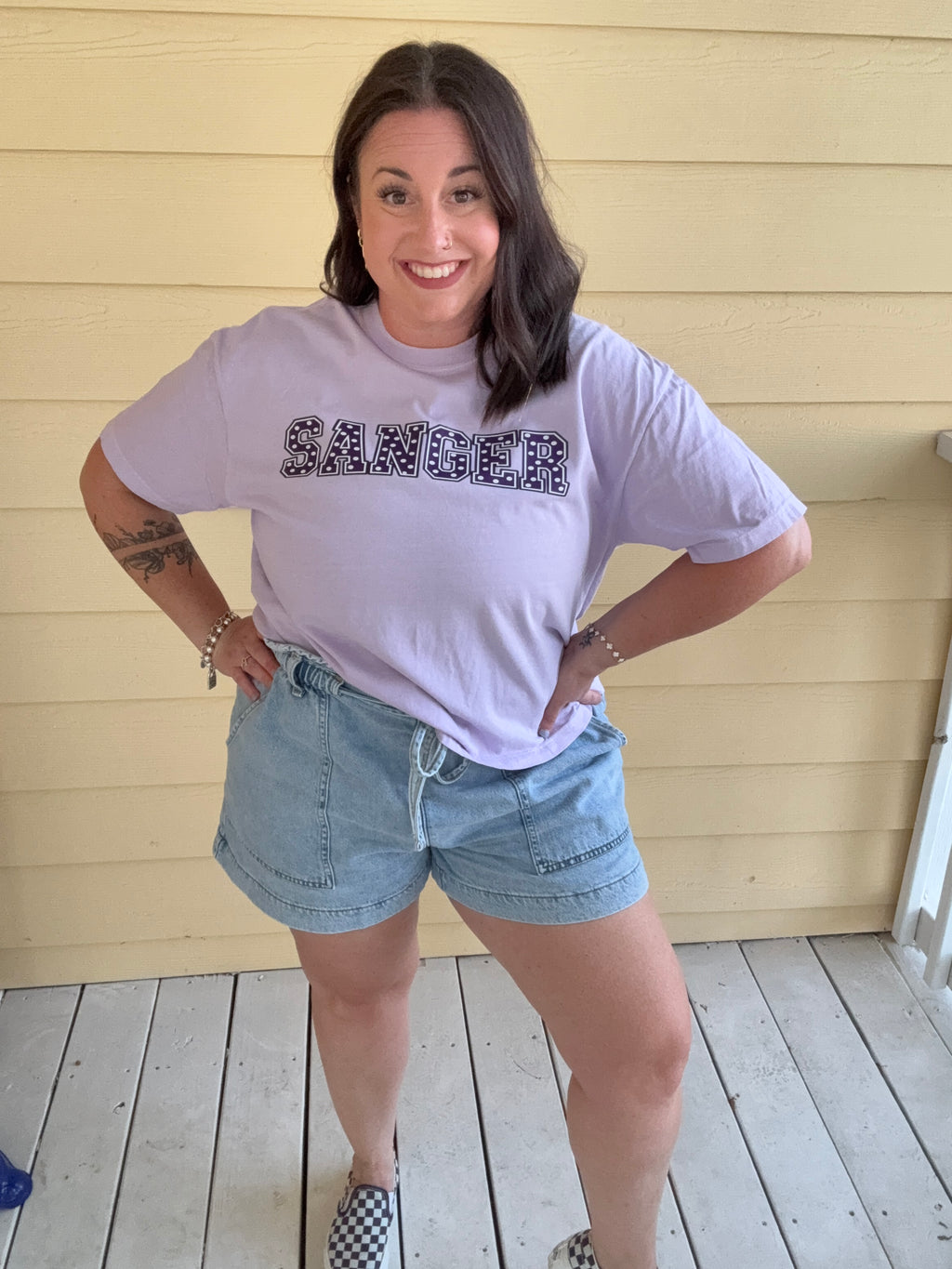 Lavender Dot tee
