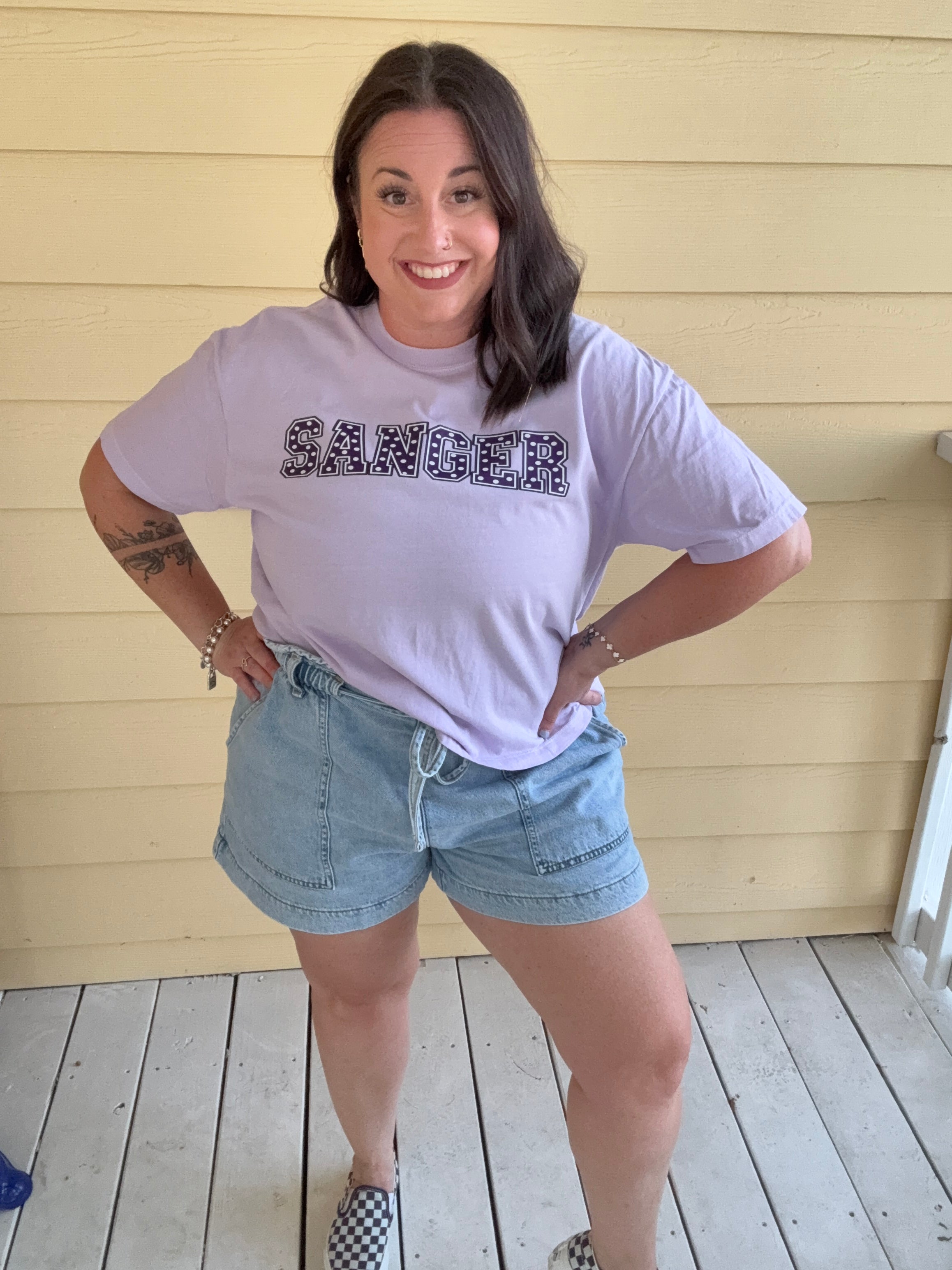 Lavender Dot tee