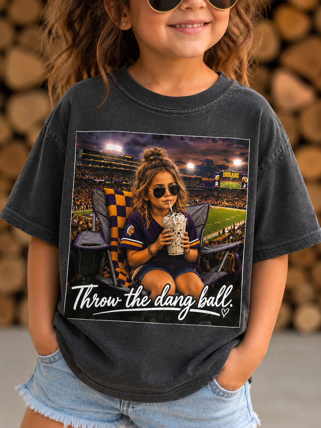 Youth throw the dang ball tee
