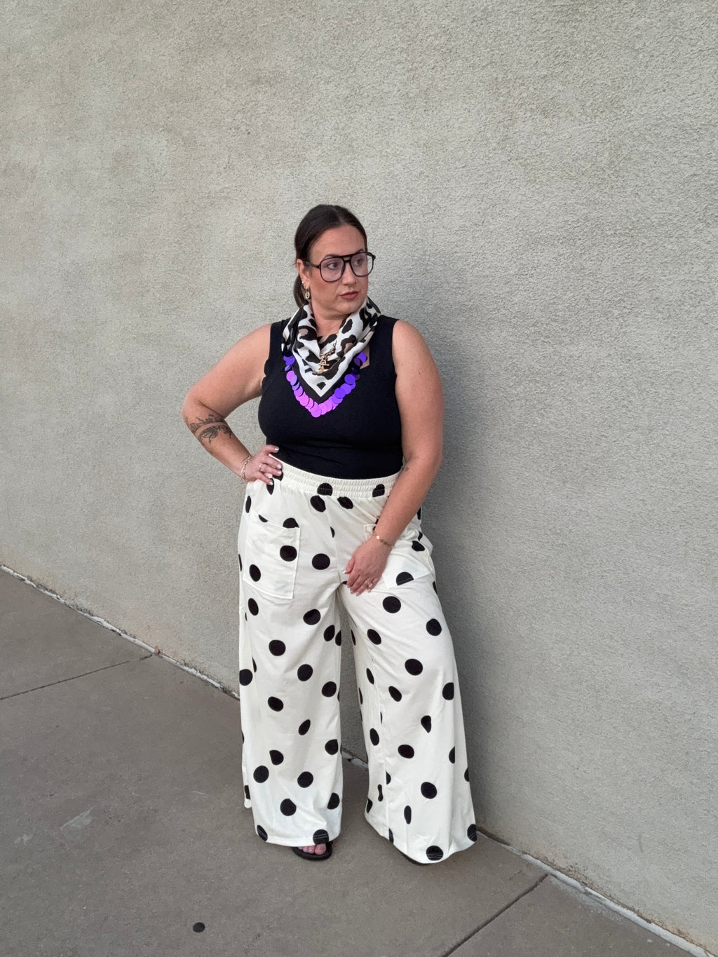 Polka Dot Wide Leg Pant