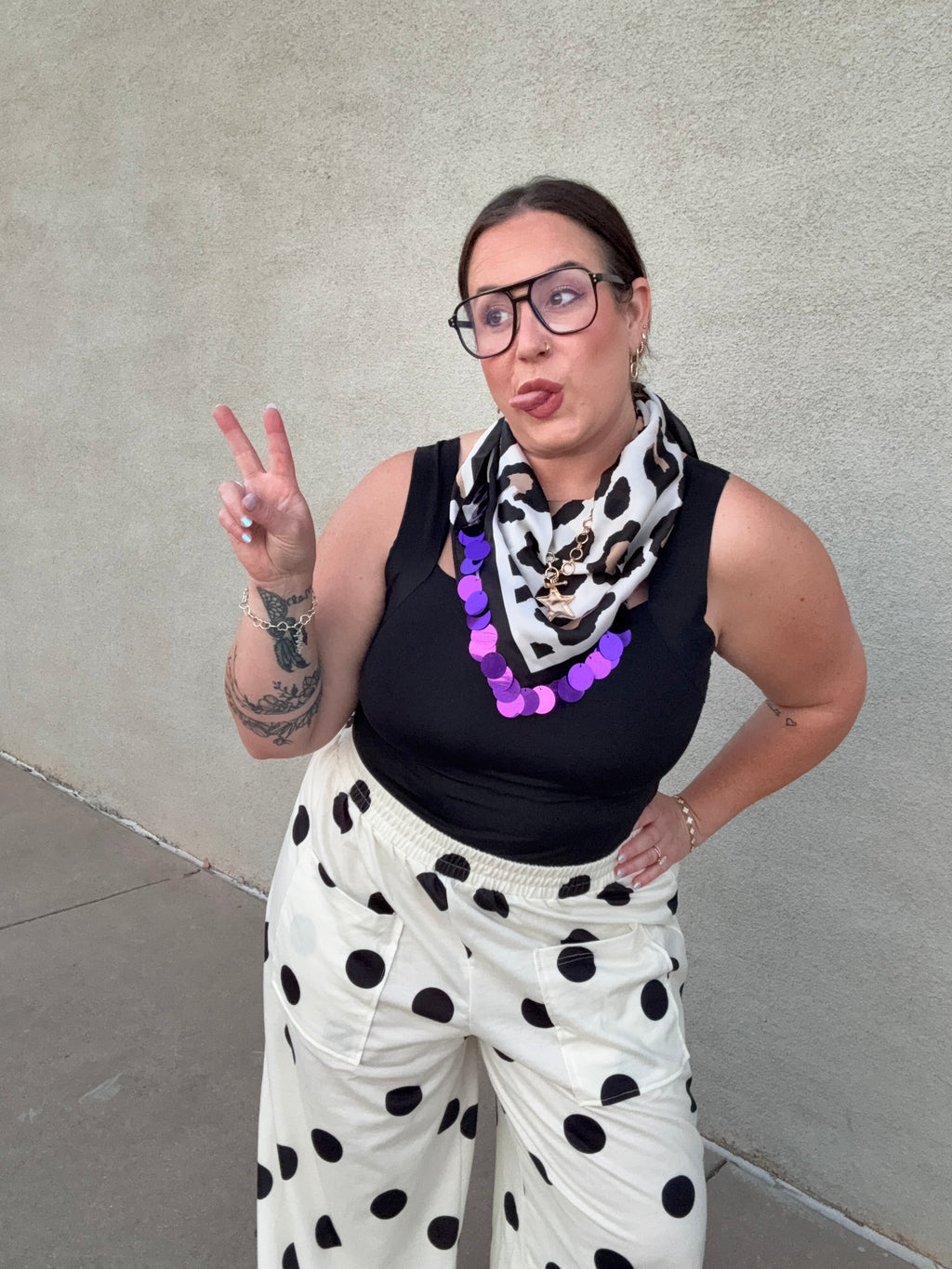 Polka Dot Wide Leg Pant